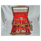 Community flatware in flatware chest with extras
