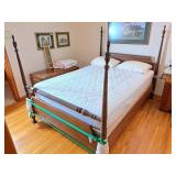 4 post full sized bed (56") with box spring and