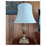 Pair of Brass Table Lamps. Tallest Lamp is 32".