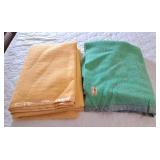 Pair of highlander pure wool blankets. 59" x 80"