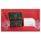 8 cross and olive Brandi glasses and 4 cross and