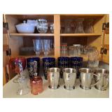 Christmas glasses and mugs, ice cream sundae