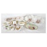 Small Nippon decorator dishes, 2 small Limoges