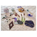 Collection of stained glass and extra decorator