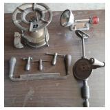 Metal Burner, Vintage Drill, Draw Knife, Part Of