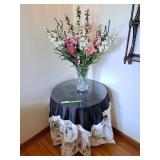 Table with floral arrangement