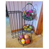 Trio of metal decorator pieces. Largest is 30" h