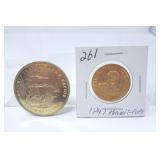 The Mayflower Coin & Replica 1847 coin