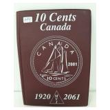 Book of 35 Uncirculated Canadian 10 Cent Pieces