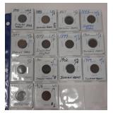 14 United States Indian Head Pennies Including an