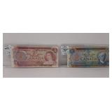 1974 Canada Two Dollar Bill and 1972 Canada
