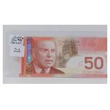 2004 Choice Uncirculated Canada $50 Bill. A Real