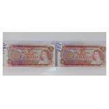 Two in a Row Choice Uncirculated 1974 Canada Two