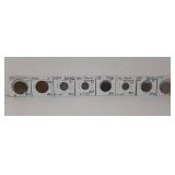 Group of Eight World Coins including some Hard to