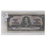 1937 Canada $10 Bill