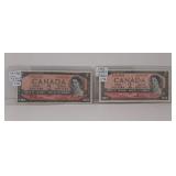 2 Canada Two Dollar Bills