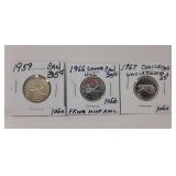 1959, Uncirculated 1966, and Choice Uncirculated