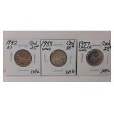Extremely Fine 1942, Uncirculated 1953 and Choice