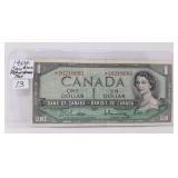 1954 Canada One Dollar Bill Replacement Note