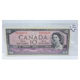 Devils Face 1954 Canada $10 Bill.