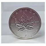 1 oz Silver Canada .999 2012 $5 coin