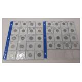Two Pages of 36 Canadian Nickels, Some