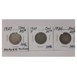 Harder to Find 1927, 1929 and 1936 Canadian