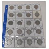 Page of 20 Uncirculated Canadian 50 Cent Pieces