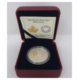 2017 $10 Fine Silver Coin-Maple Leaves (99.99%
