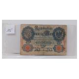 1914 Germany 20 Mark Bill