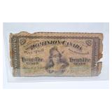 1870 Dominion of Canada 25 Cent Bill