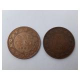 Rarer 1907 H and Rarer 1907 Re-punch "7" Pennies.