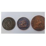 1844 Bank of Montreal Half Penny, 1850 Bank of