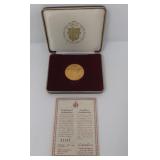 Papal Visit Canada 1984 Medal with Certificate of