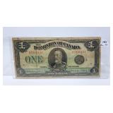 1923 Canada $1 Bill
