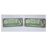 2, 1967 Canada $1 Bills