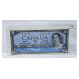 1954 Canada $5 Bill. UNC
