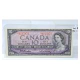 1954 Canada $10 Bill. Choice Uncirculated