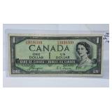 Devils Face 1954 Canada $1 Bill