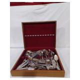 ASSORTED FLATWARE IN STORAGE BOX