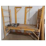 Scaffold Unit with platform, guard rails,