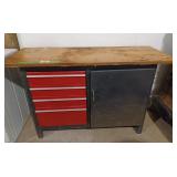 Work Bench table with 4 drawers.
