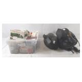 2 plastic duck Decoys, and assortment of screws