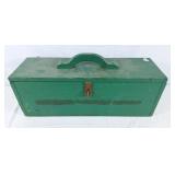 Green wooden storage box