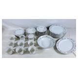 42 pieces of Fine China Blue Rose dinnerware
