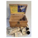 Ronson Electric Shoe Polisher in Wood Case