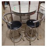 Stainless steel High Table with mirror top & 2