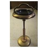 Vintage metal and glass smokerï¿½s stand. 27ï¿½ tall.