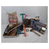 Large collection of garage tools including screws