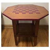 Game top wood occasional table. 21.5ï¿½ x 21.5ï¿½ x